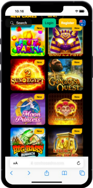 ozwin casino app mobile device